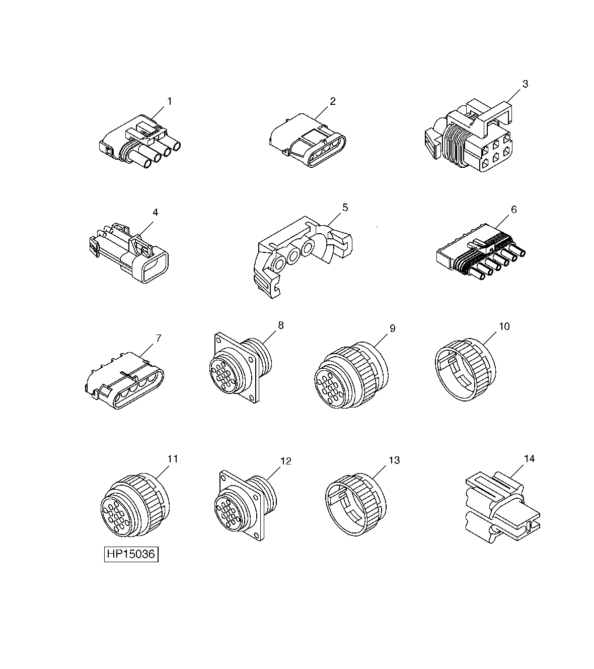 ELECTRICAL CONNECTOR SERVICE KIT (CONTENTS OF BOX 3) 2-WAY AND 3-WAY CONNECTORS