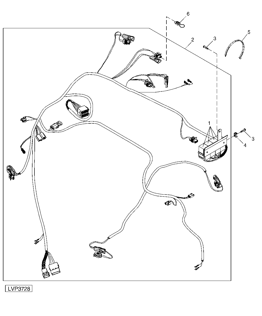 Wiring Harness (Roof) (With CAB) ( - 420000)