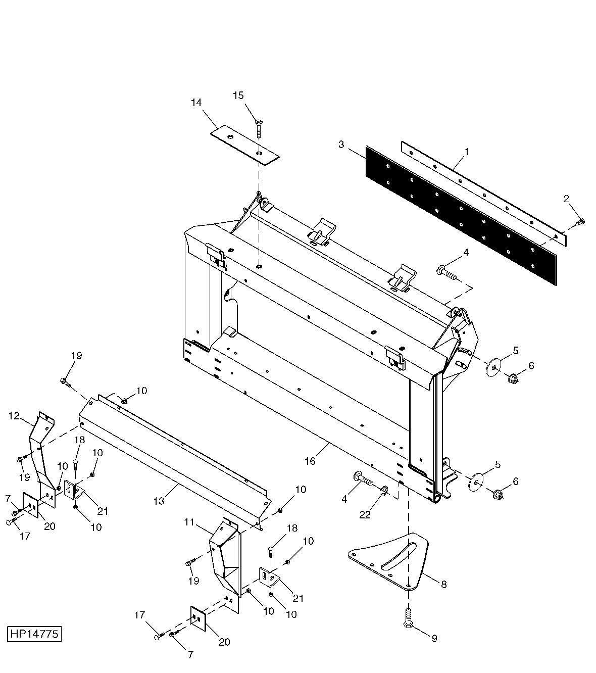 FEEDER HOUSE FORE/AFT PIVOT FRAME (LEVEL LAND)