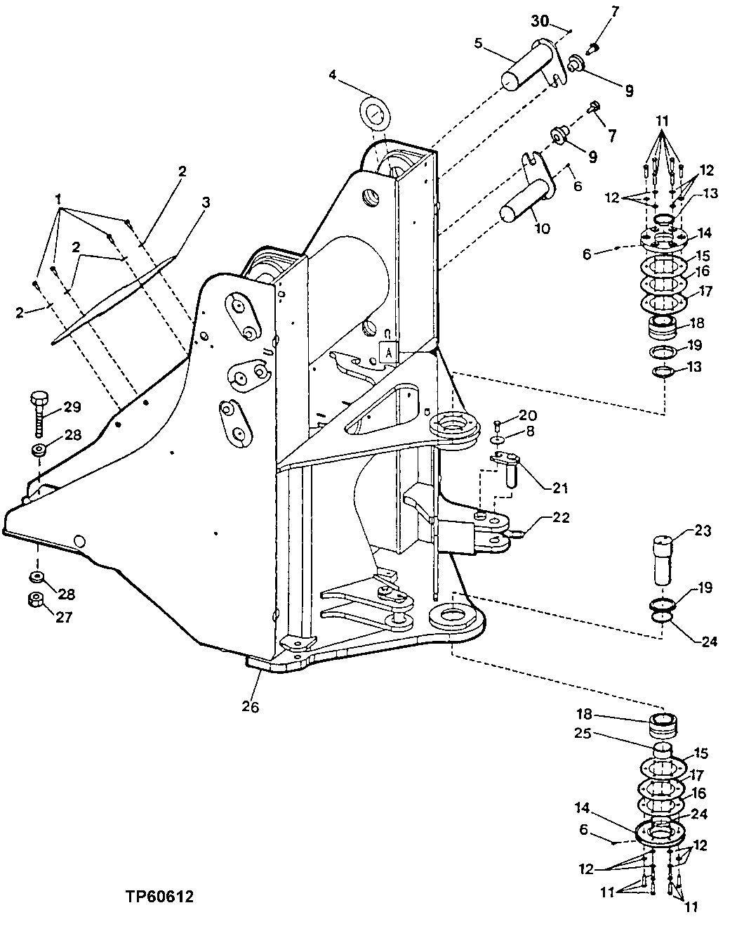 LOADER FRAME (FOR USE WITH TOOL CARRIER AND LOG LOADER)
