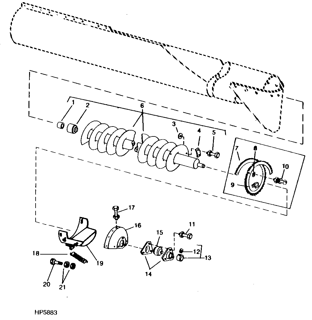 Horizontal Unloading Auger (14 ft And 17 ft (1) Piece Augers)
