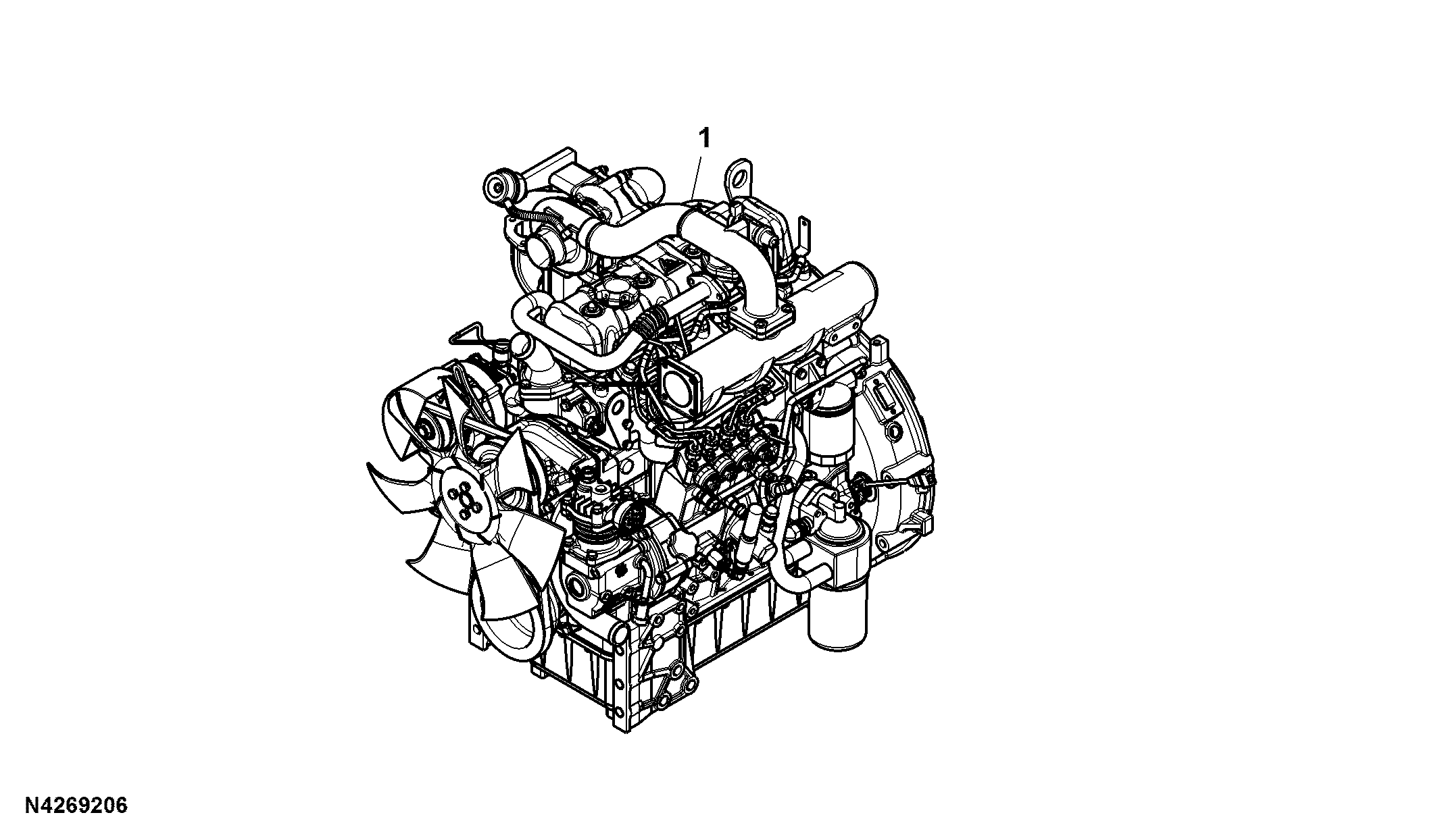 Engine, W/ Air Pump, 8X2 Transmission