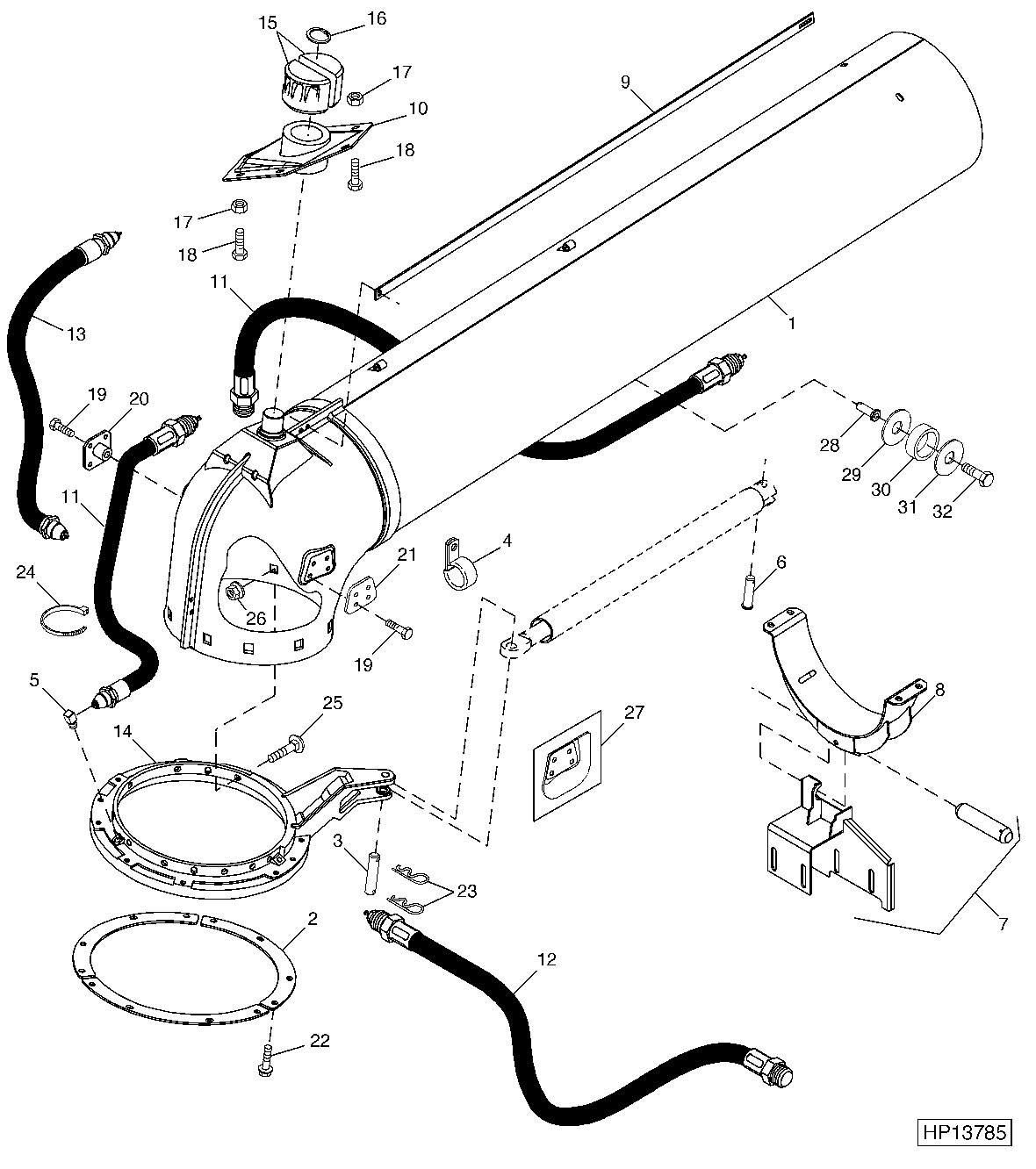 Horizontal Unloading Auger Swivel ( - 720394)