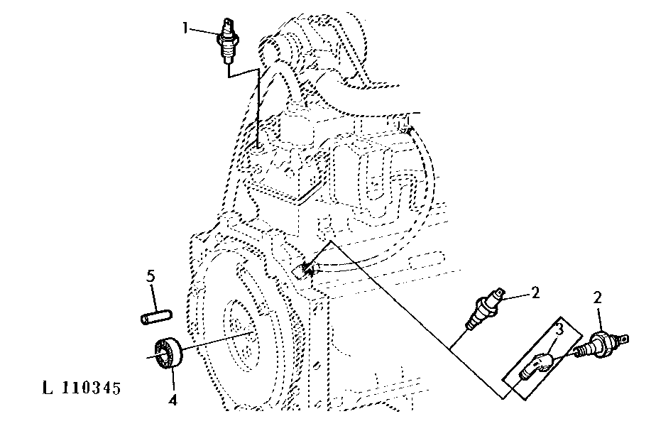 COOLANT TEMP. GAUGE/ENGINE OIL PRESSURE SENDING UNIT, PILOT BEARING