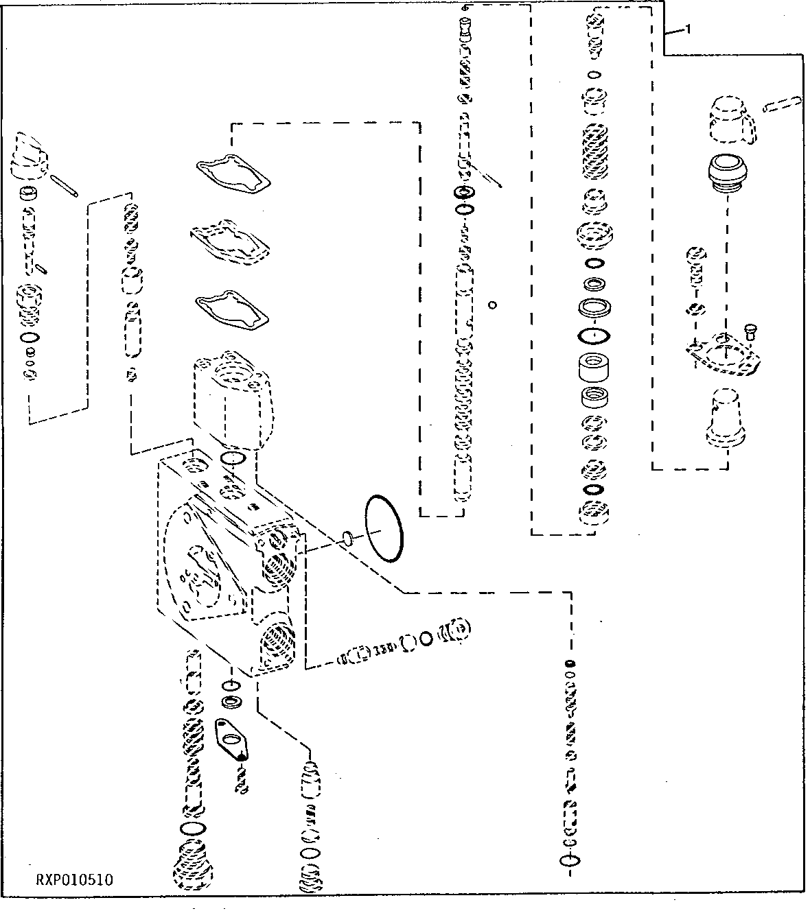 SELECTIVE CONTROL VALVE OVERHAUL KIT (3 DETENT)
