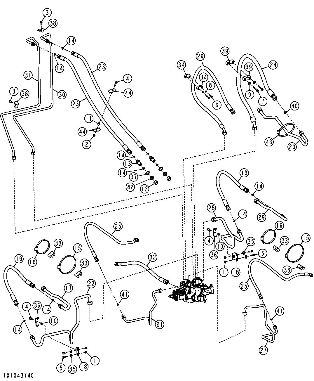 Boom and Bucket Cylinder Hydraulics (Powerllel™) (3-Spool Control Valve)