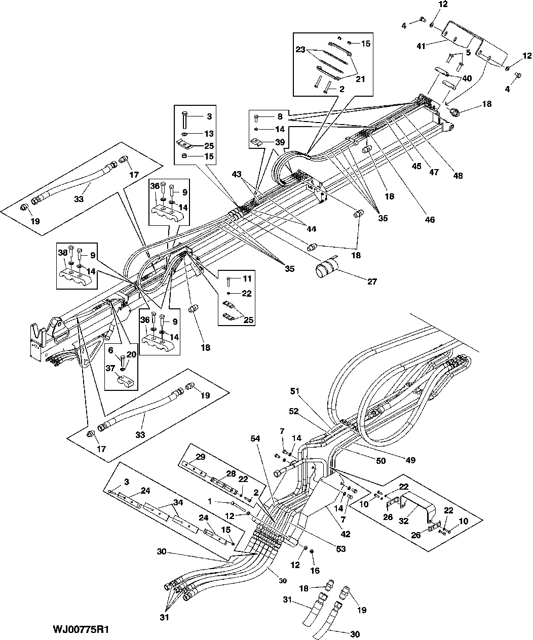 Extension Boom Oil Lines, CF510 ( - 003279)