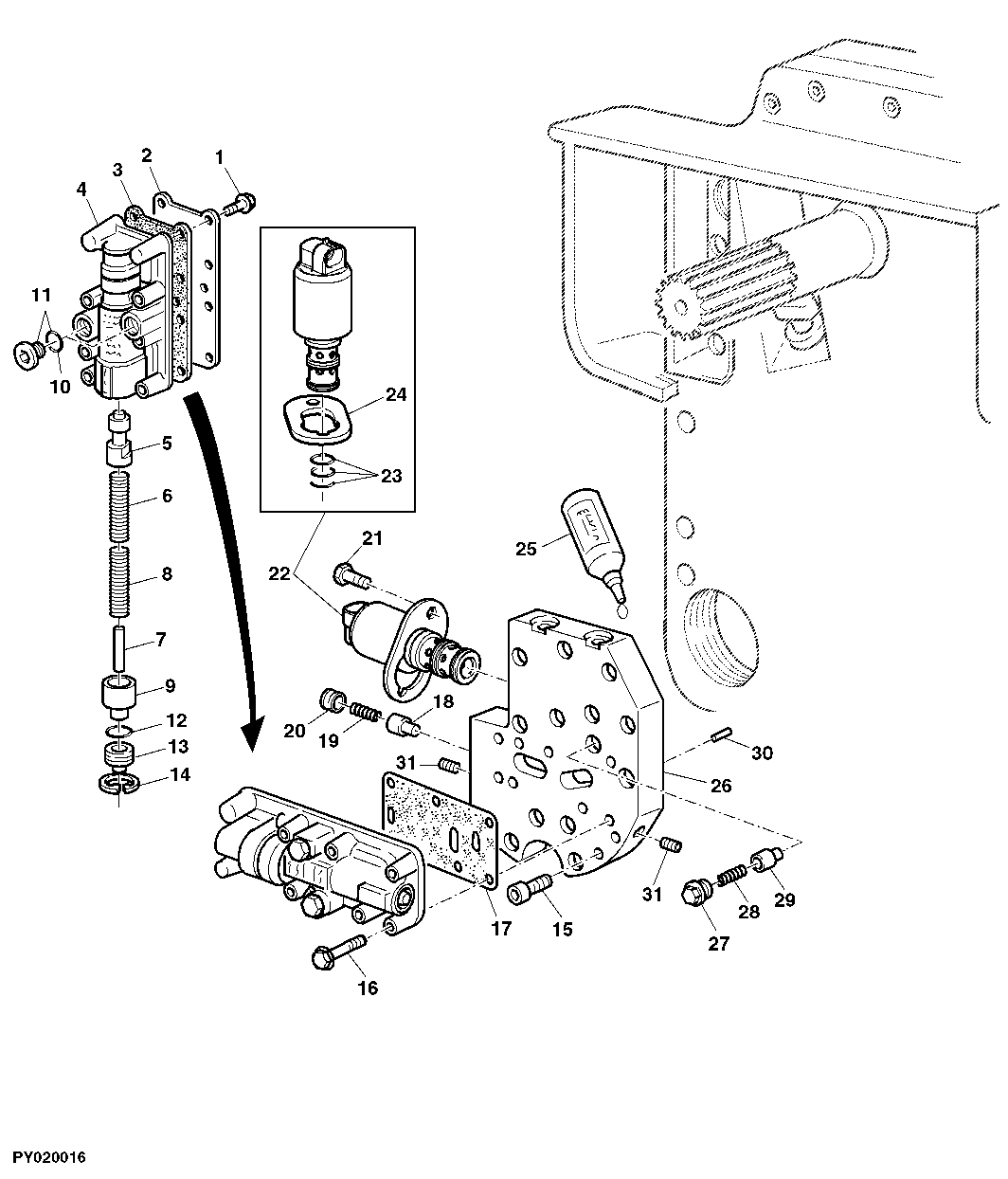 FRONT PTO- MODULATING VALVE/ SOLENOID VALVE