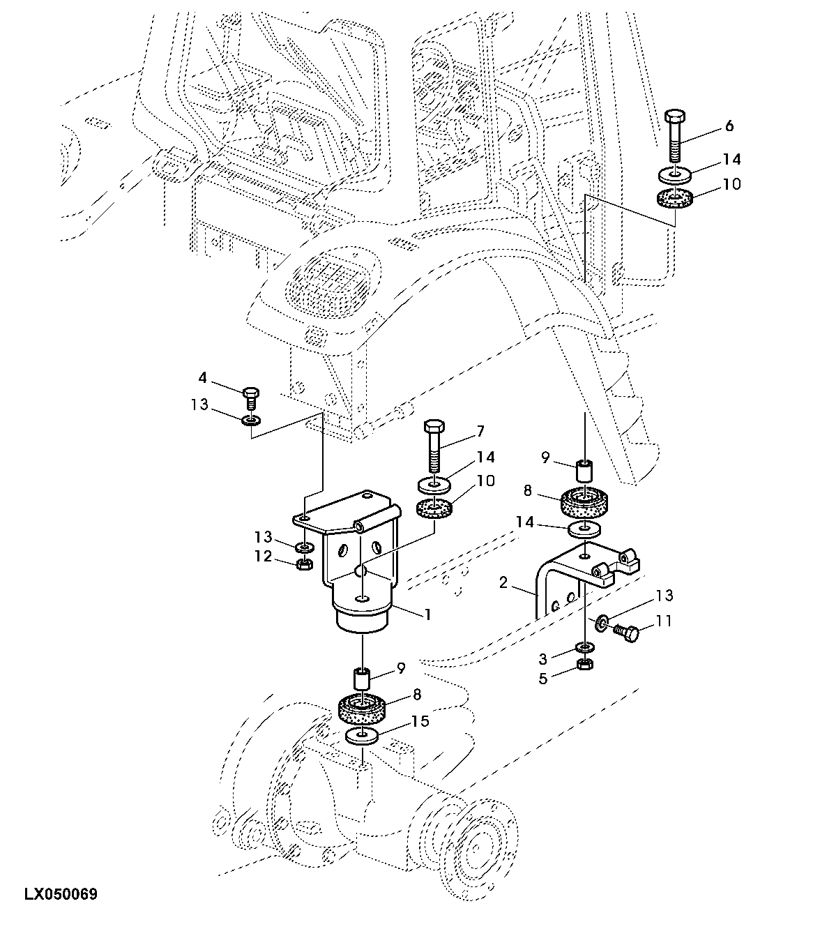 SUSPENSION FOR CAB (NOT FOR HYDRAULIC CAB SUSPENSION - HCS)