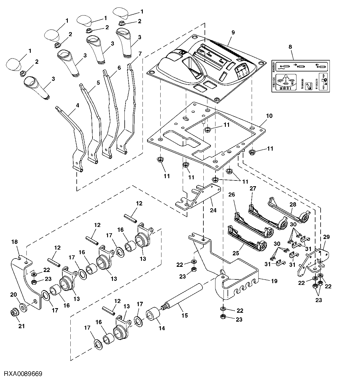 Selective Control Levers and Linkage (4 SCV)