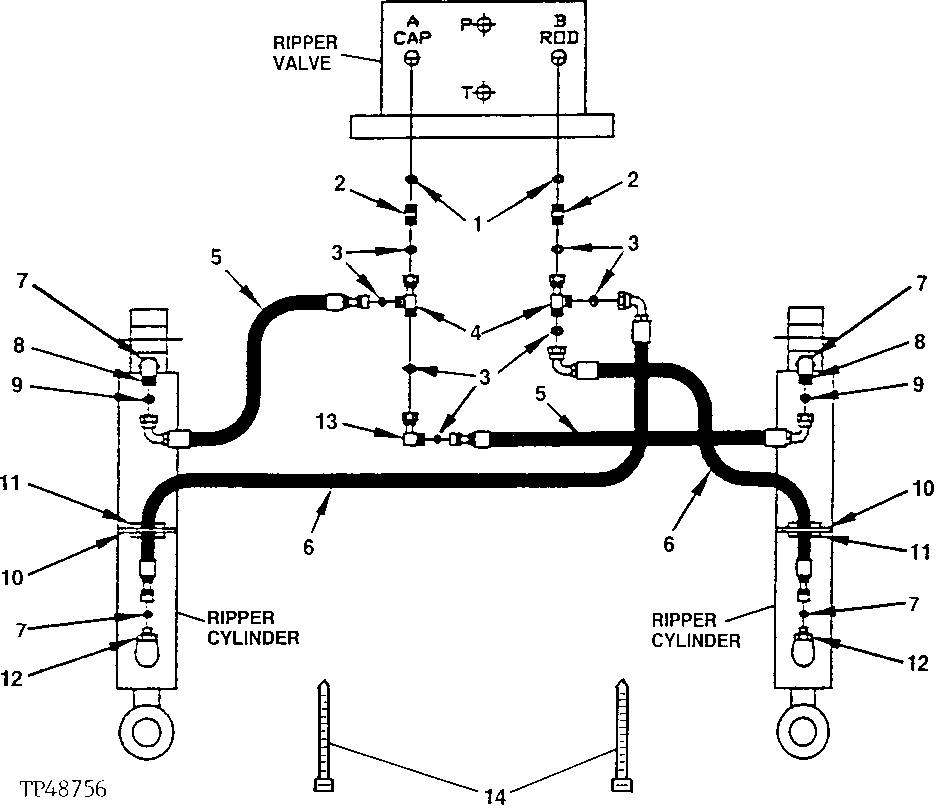 SOLENOID VALVE CONTROLLED REAR RIPPER HYDRAULICS (549629 - )