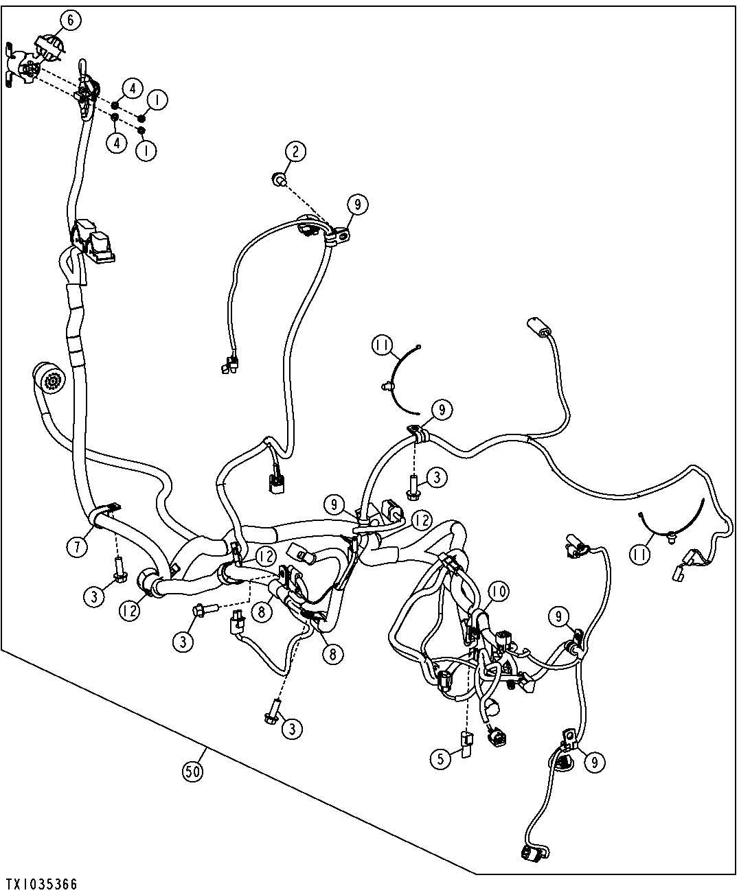 Engine Harness (Engine 4045HT054, 4045HL288)