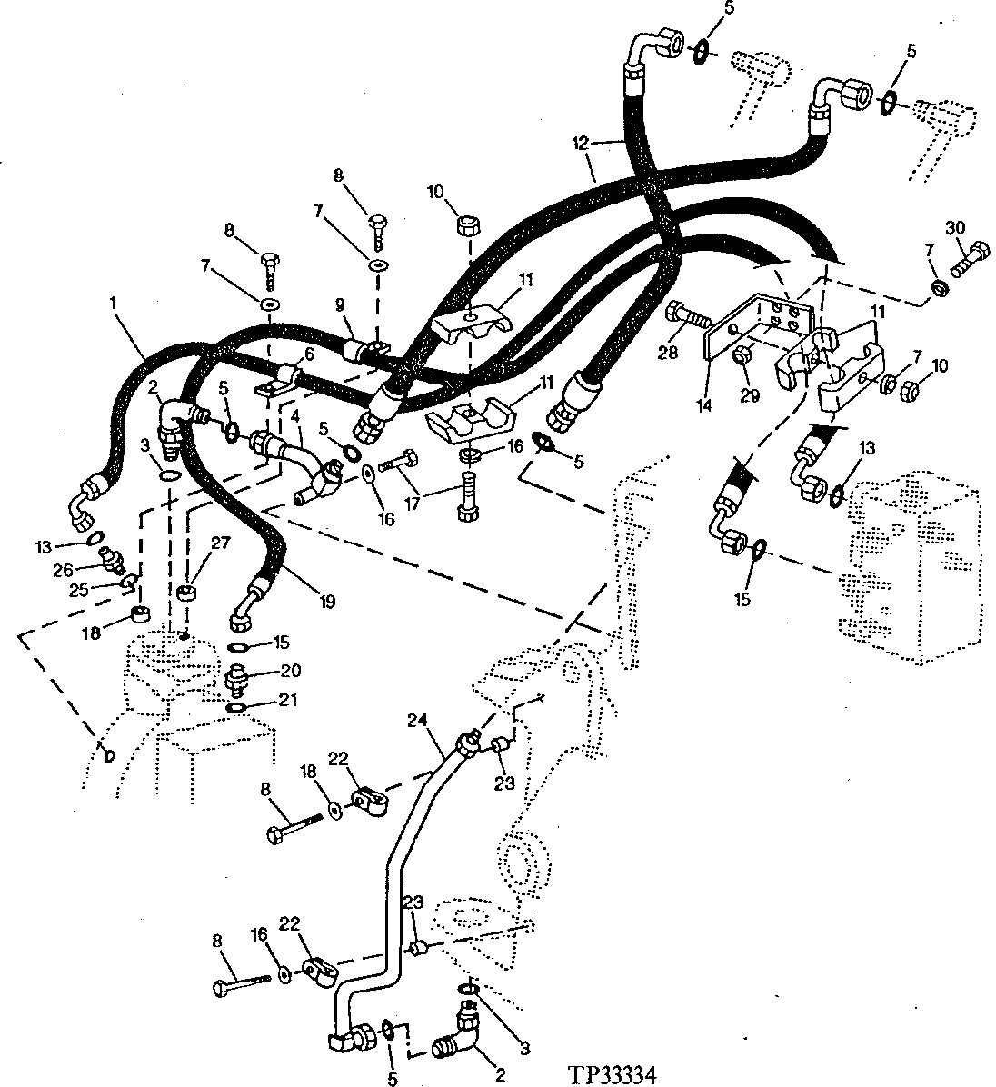 RIGHT FRONT WHEEL DRIVE HYDRAULICS ( - 539487)