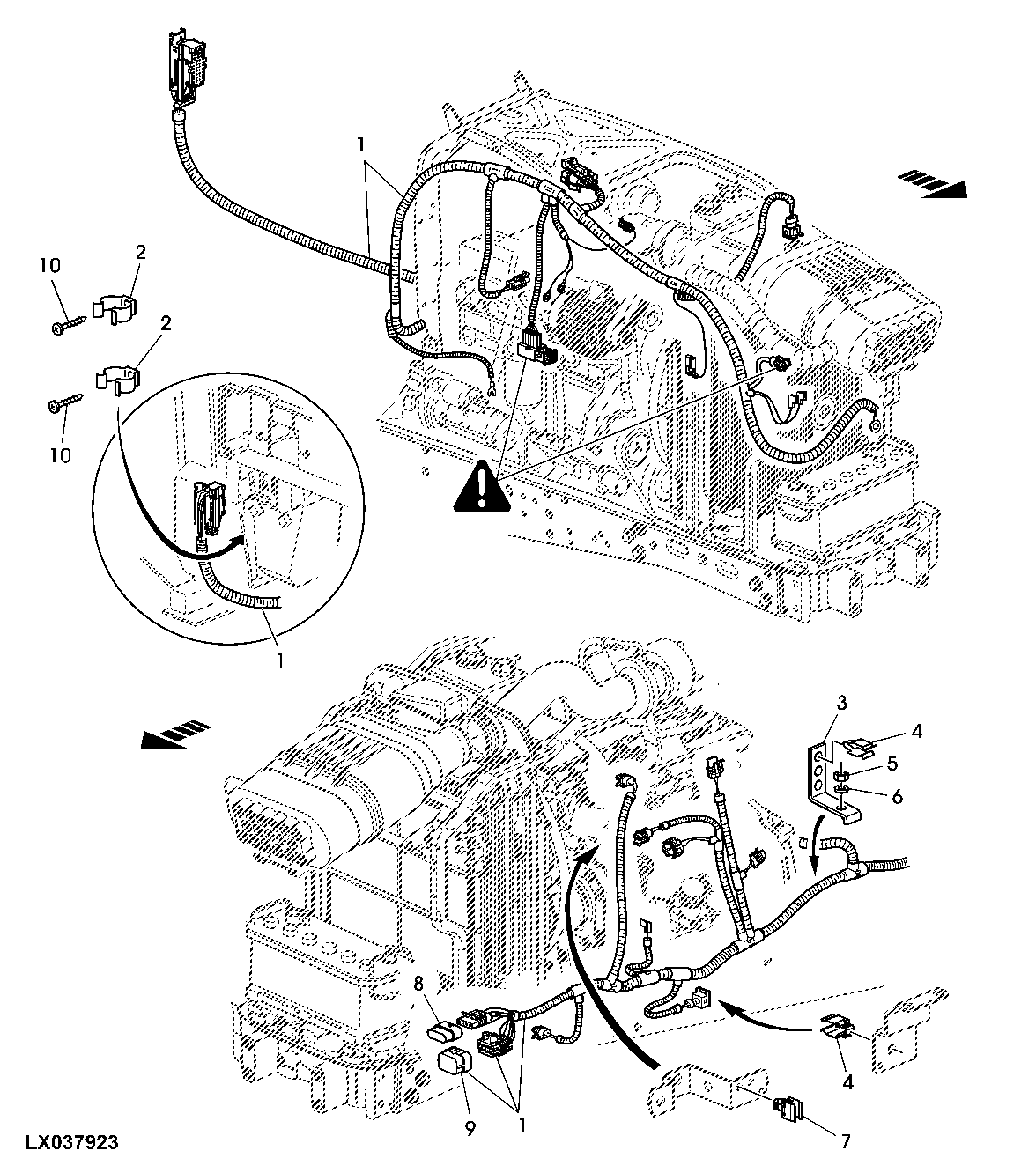 ENGINE WIRING HARNESS, WITH TIER II ENGINE (CAB)