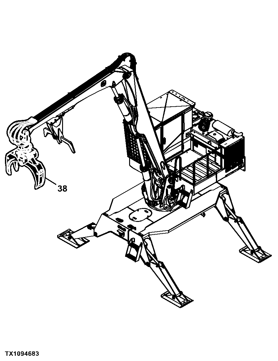 335D Knuckleboom Log Loader (PIN: 1T0335DX_ _C184061- )