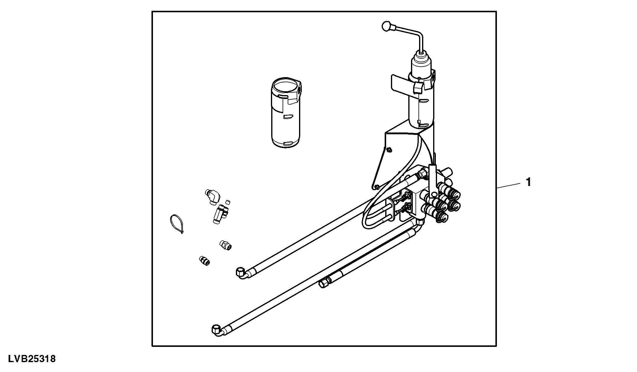 Attachment, Dual Mid-SCV W/ Joystick Control, Straddle Mount