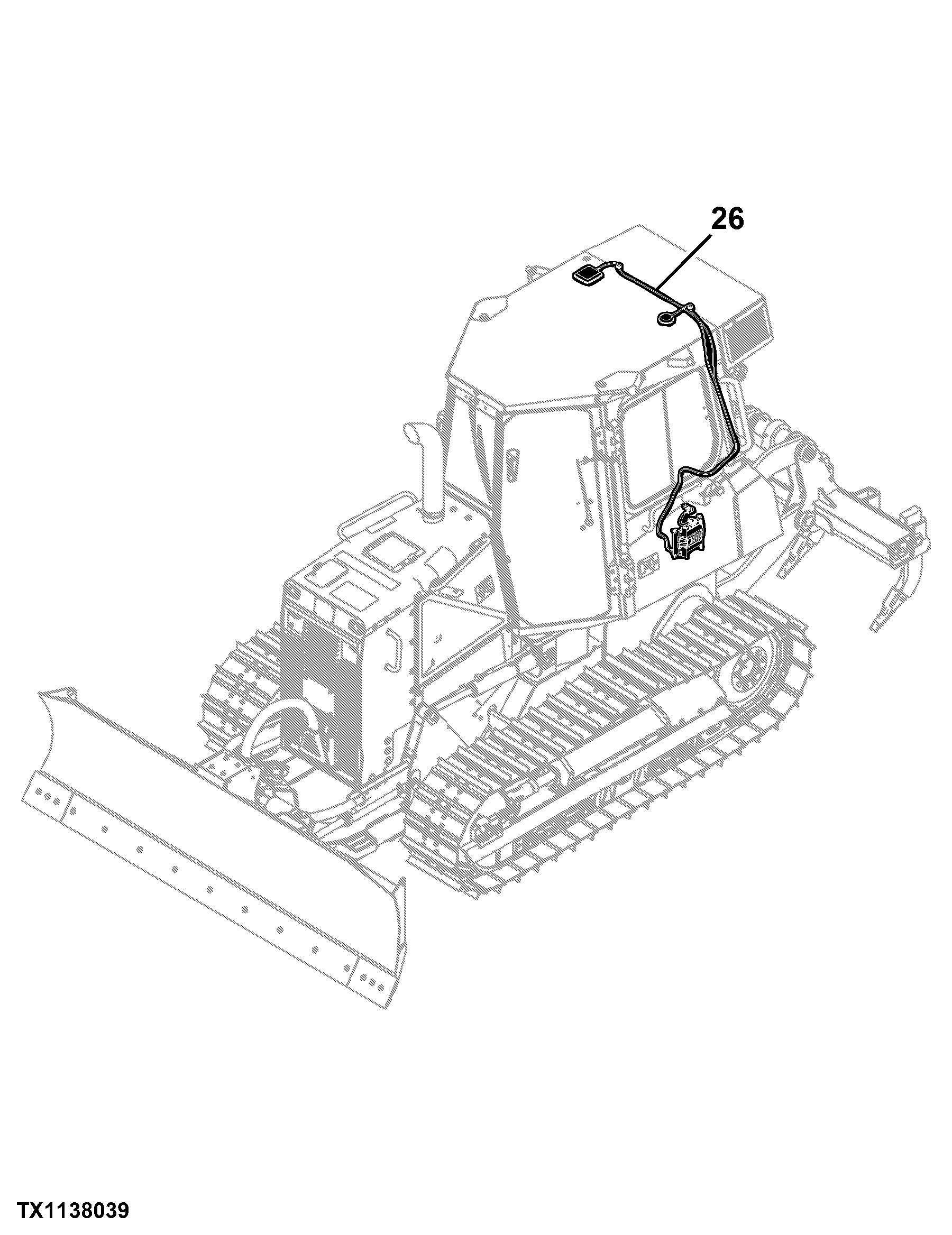650K Crawler Dozer (PIN: 1T0650KX_ _E216396 - 275533) Engine 4045HT070