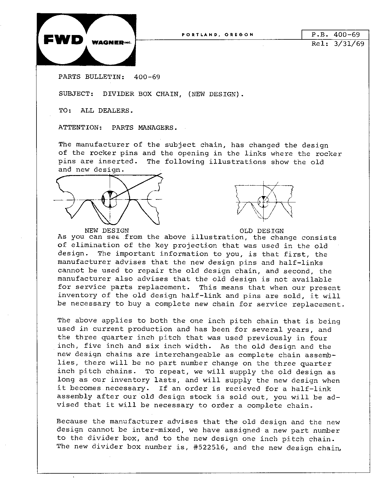 Divider Box Chain Bulletin