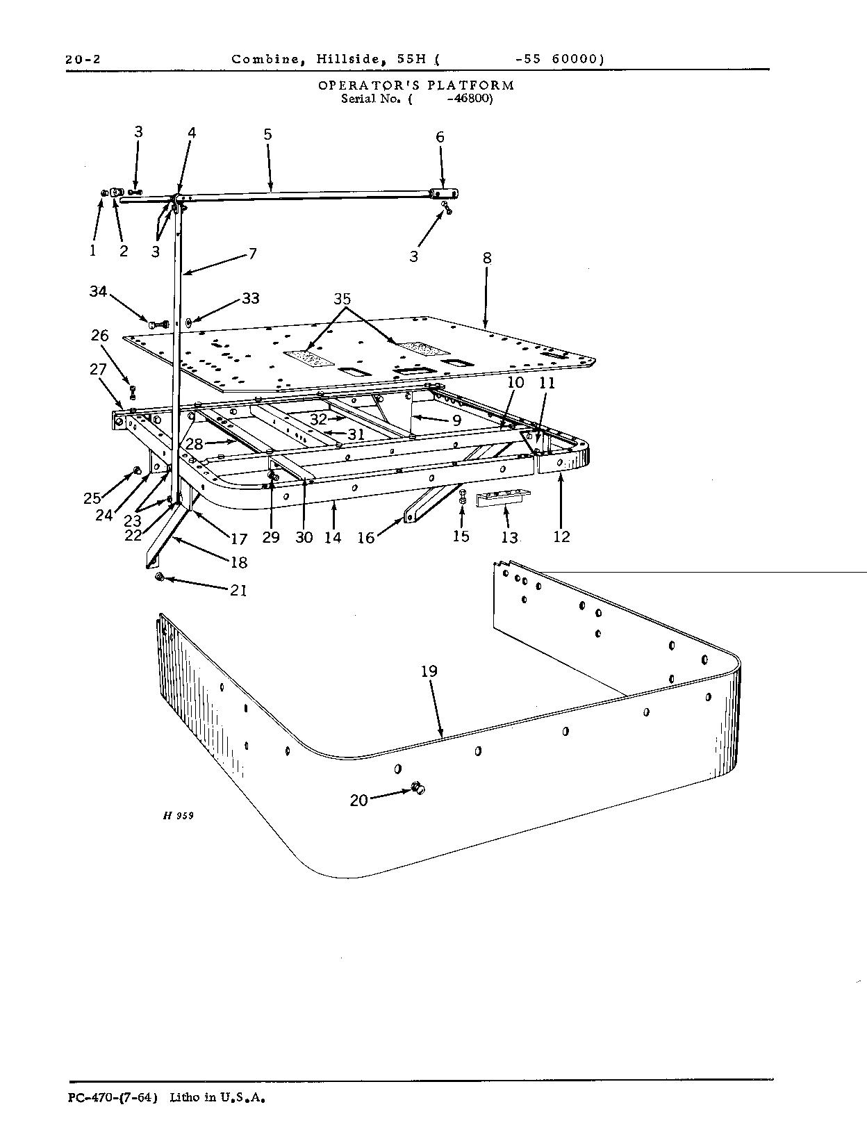 Hand rails (operator's platform)