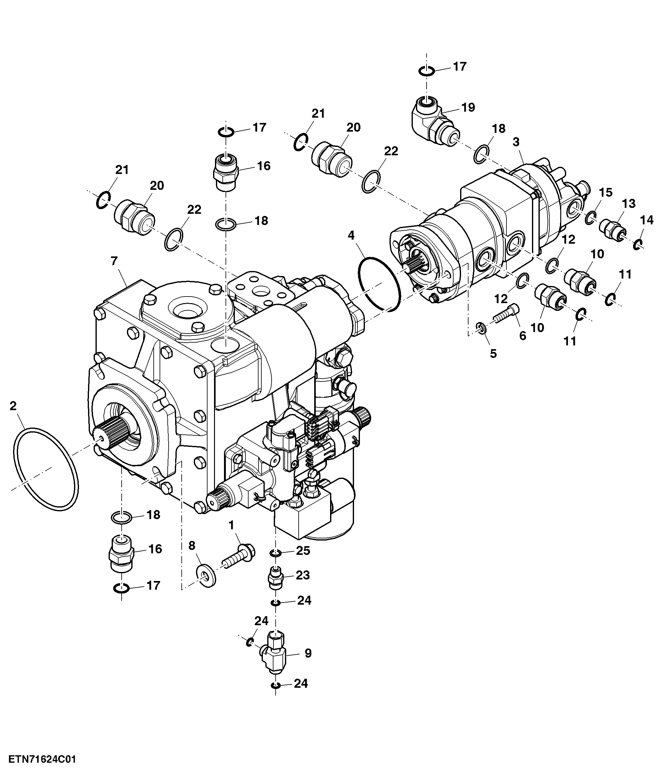 Hydrostatic Pump with Automatic Feed Rate System, 100 cm³