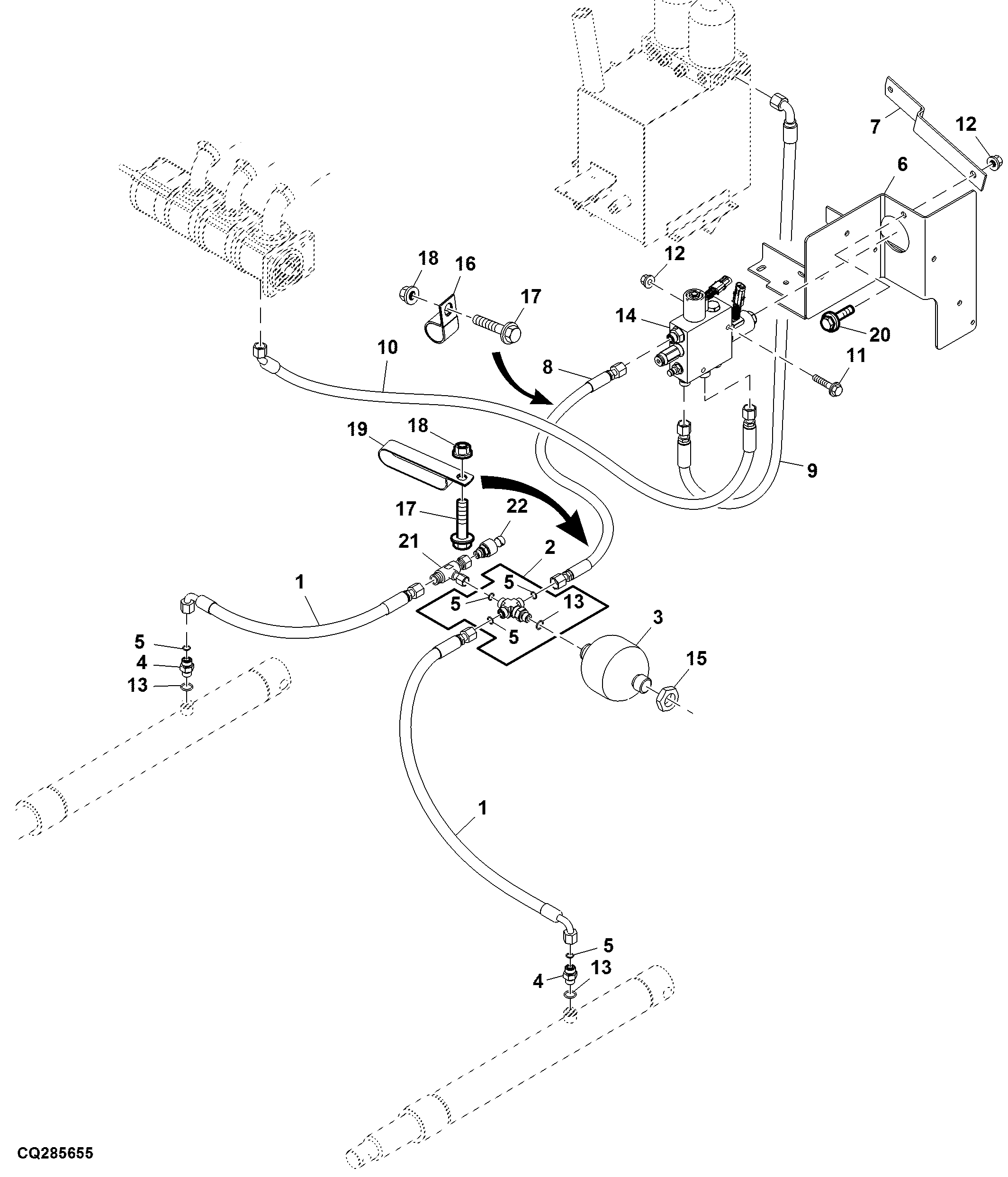 Hydraulic Lines, Cutting Platform Lift Cylinders