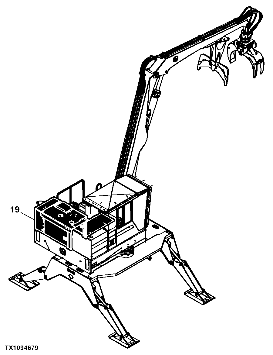 437D Knuckleboom Log Loader (PIN: 1T0437DX_ _C182218- )