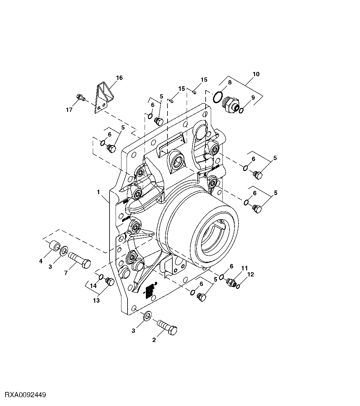 DIFFERENTIAL CASE COVER (REAR) (W/O REAR BRAKE)