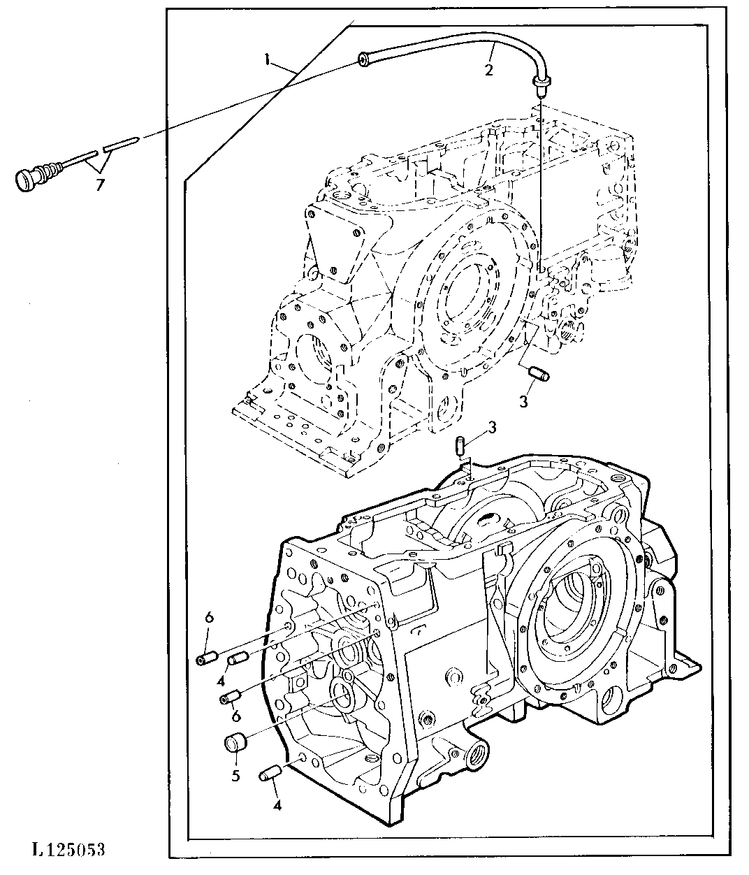 TRANSMISSION CASE (COLLAR SHIFT TRANSM.WITH HIGH FOOTRESTS AND CONTINUOUS RUNNING PTO)