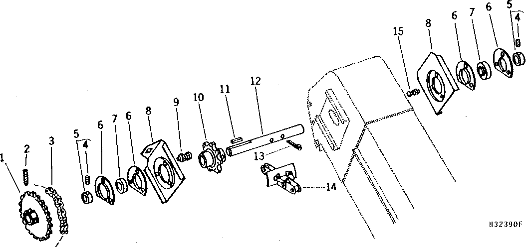 Conveyor Chain and Sprockets, Tailings Elevator ( - 610500)