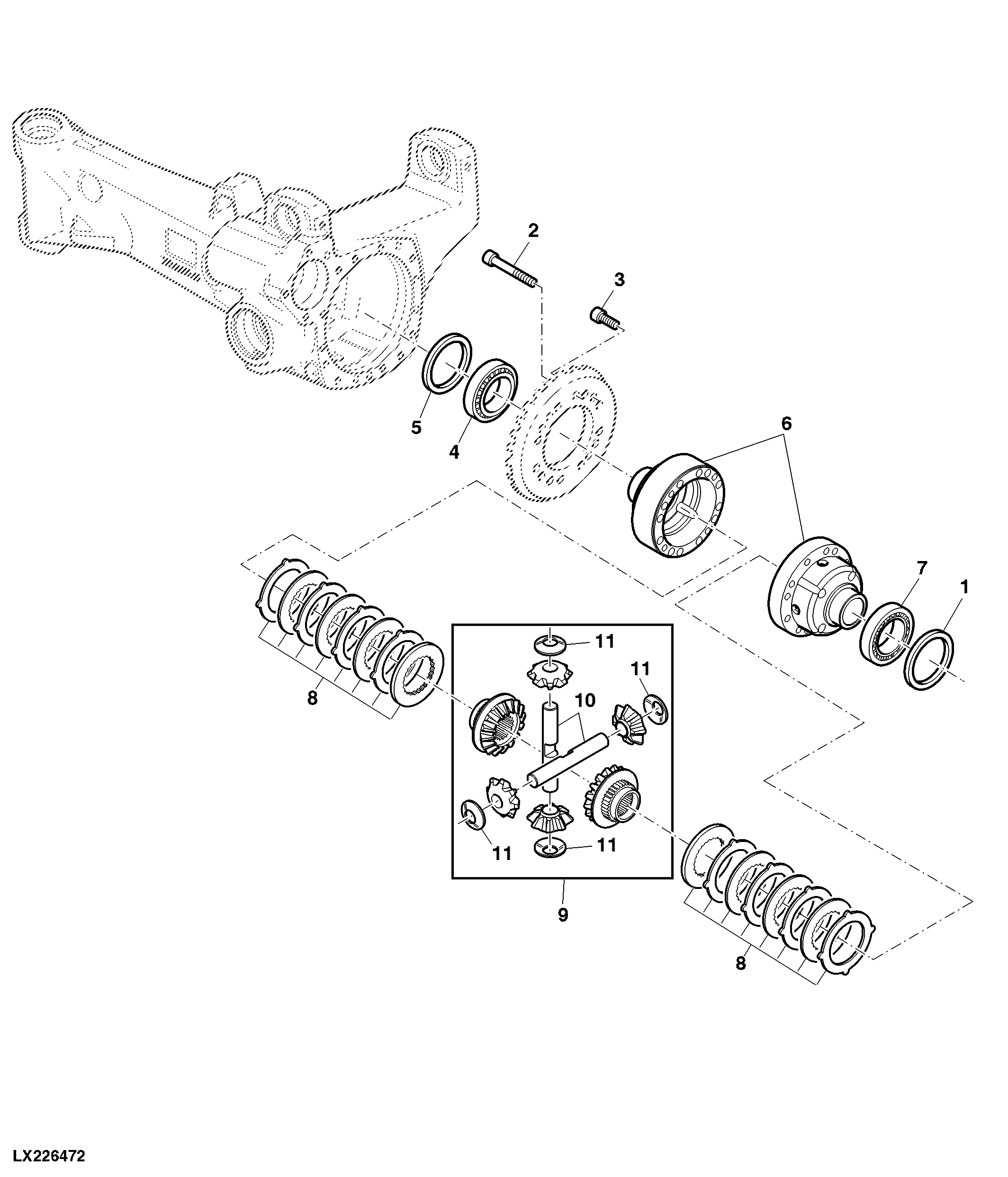 Multiple Disk Self Lock Differential, MFWD-Axle