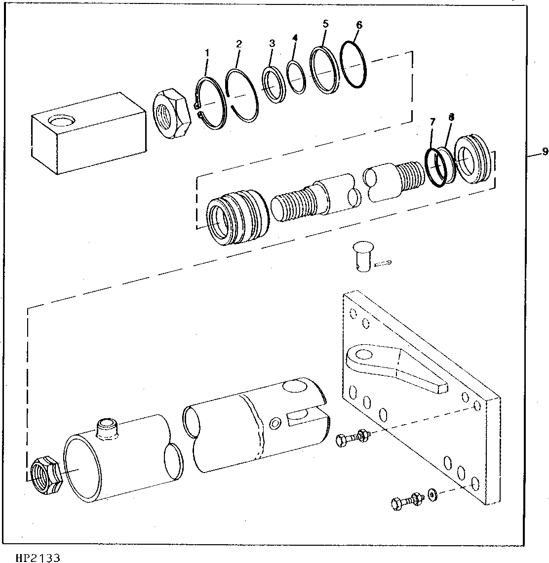 KIT, UNLOADING AUGER SWING HYDRAULIC CYLINDER (610401 - )