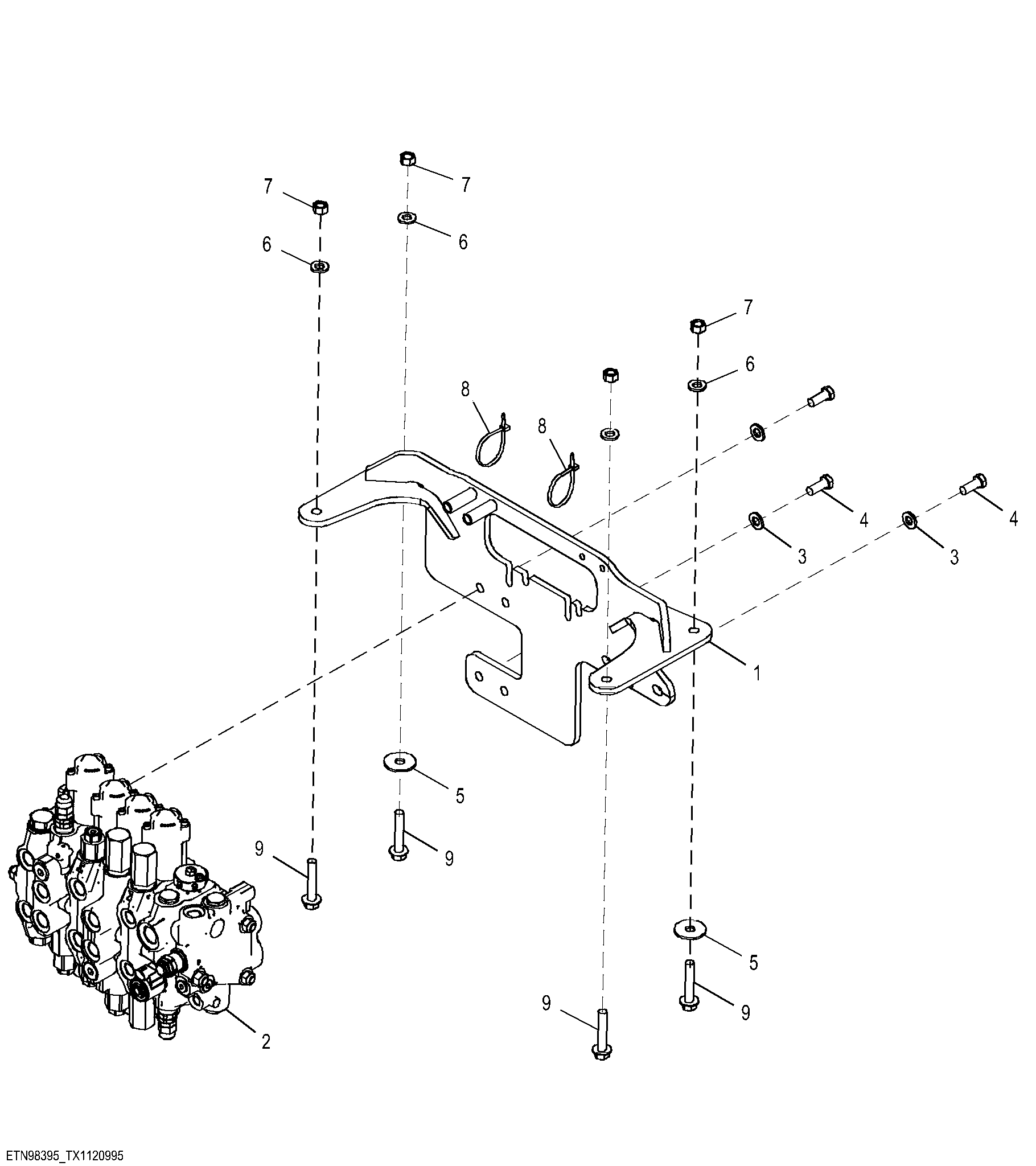 6-Function Backhoe Valve, Pilot (234970 - )