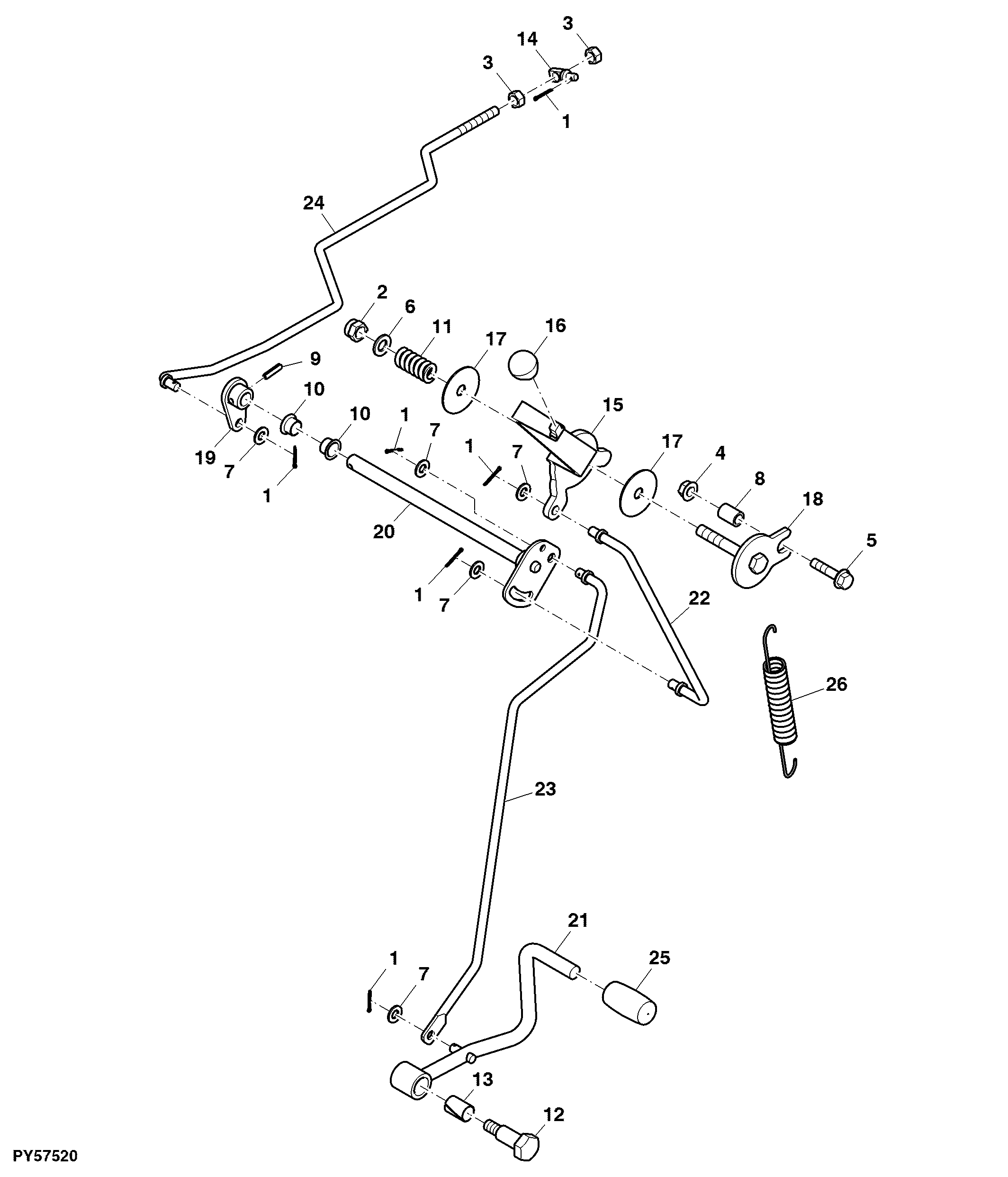Throttle Control, W/ Rotary Fuel Injection pump
