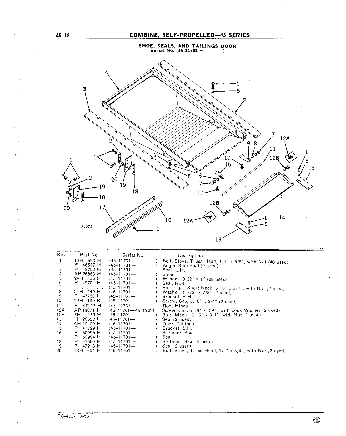 Shoe, Seals, Tail Board and Door (Continued)