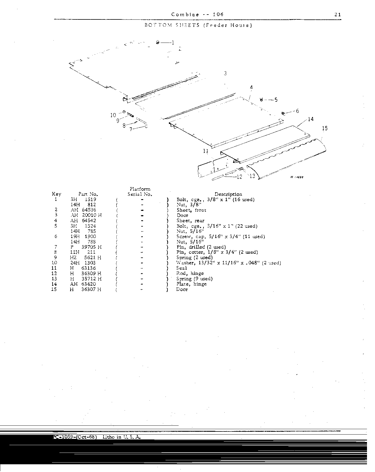 Cutting Platform and Feeder House (Continued)
