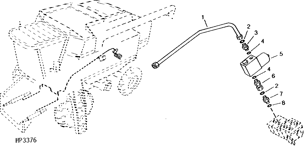HYDRAULIC LINE AND VALVE BLOCK (DIAL-A-MATIC HEADER HEIGHT CONTROL)