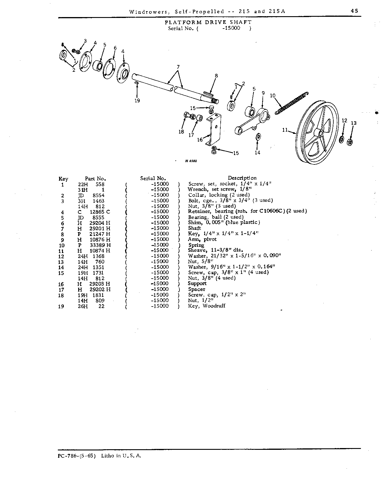 Platform drive shaft ( -15000 )