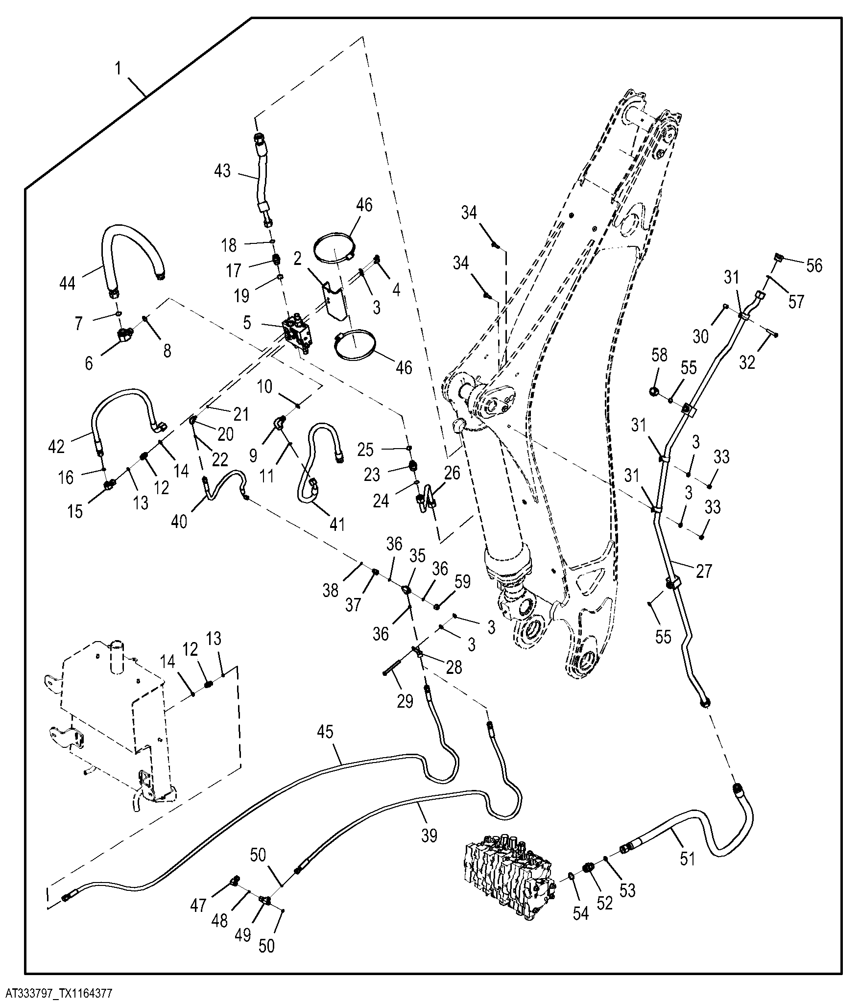 Controlled Load Lowering Device Kit, Backhoe Boom Cylinder
