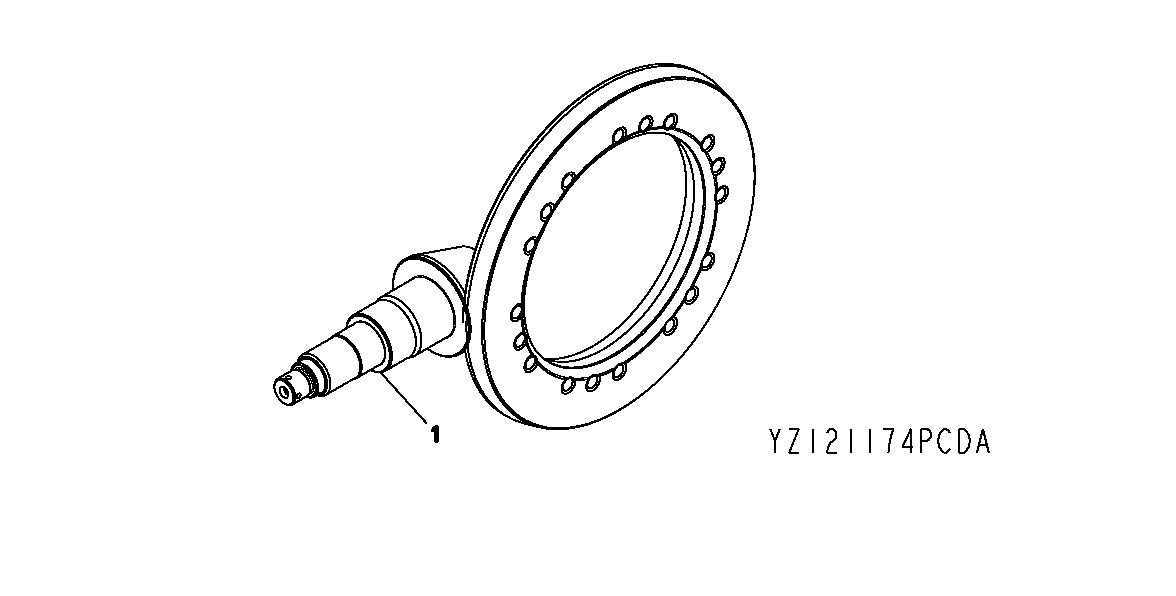 YZ121174 SPIRAL BEVEL INPUT PINION RING GEAR SET(1400) REAR SWEDA(848H);CODE B1- ORDER CODE 1201