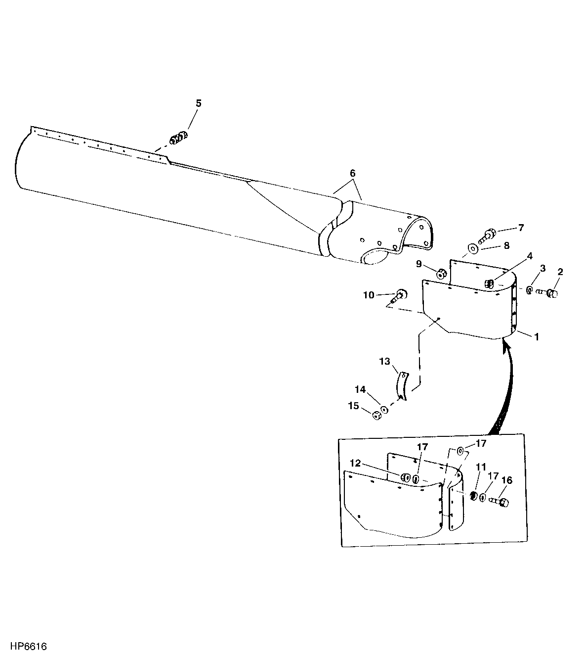Horizontal Unloading Auger Housing (14 ft And 17 ft)