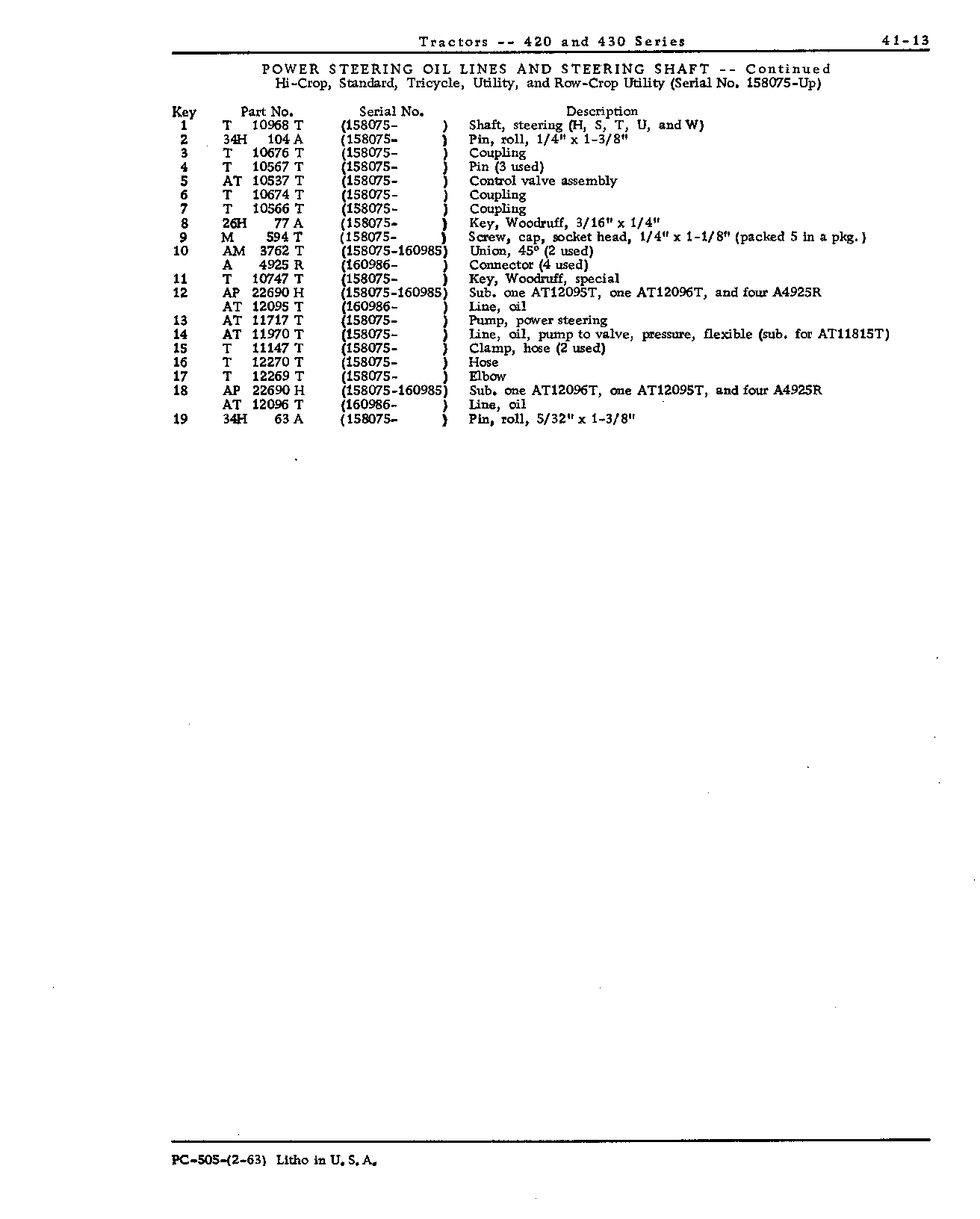 Hose, power steering (158075 - up) (Continued)