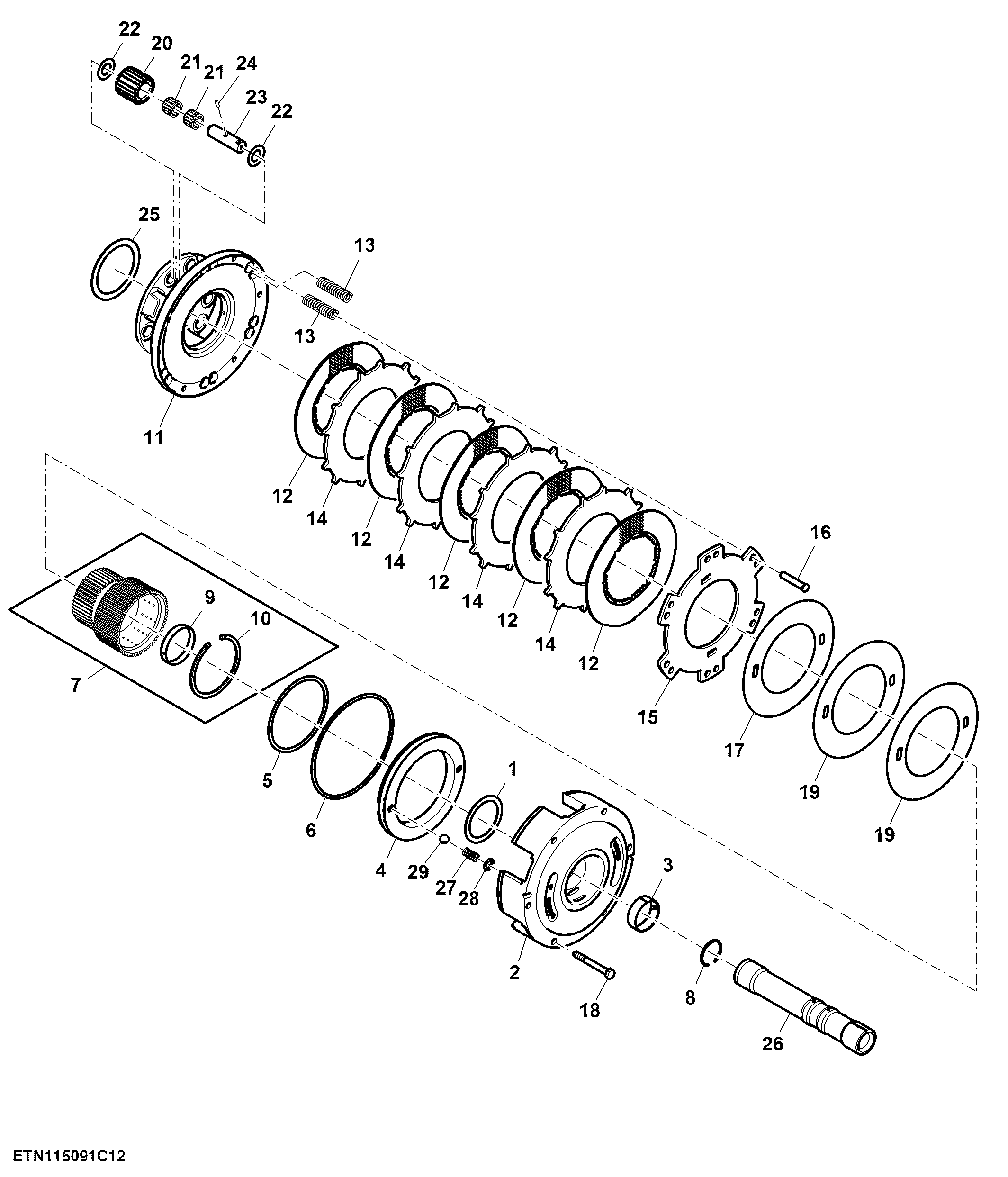 Traction Clutch Assembly, CommandQuad™ Transmission