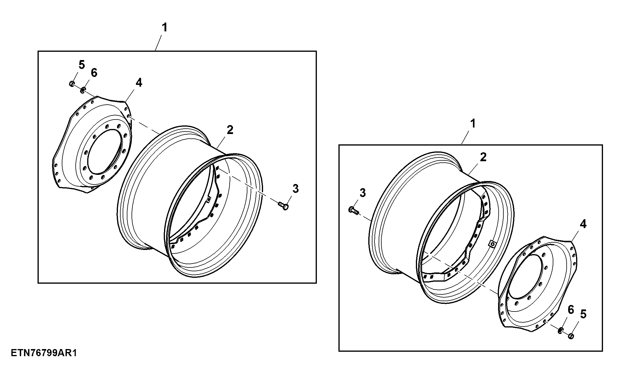 Front Wheels, 8 Position, W15 X R28 ( - 510837)