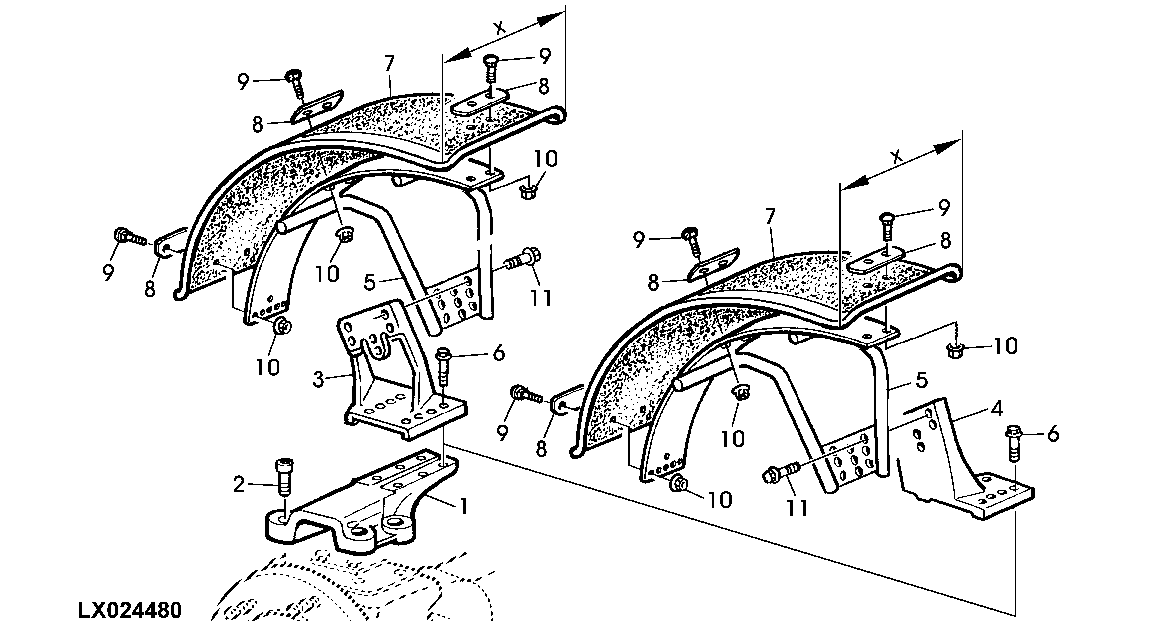 FRONT FENDERS (FRONT WHEEL DRIVE - WIDTH 410MM)