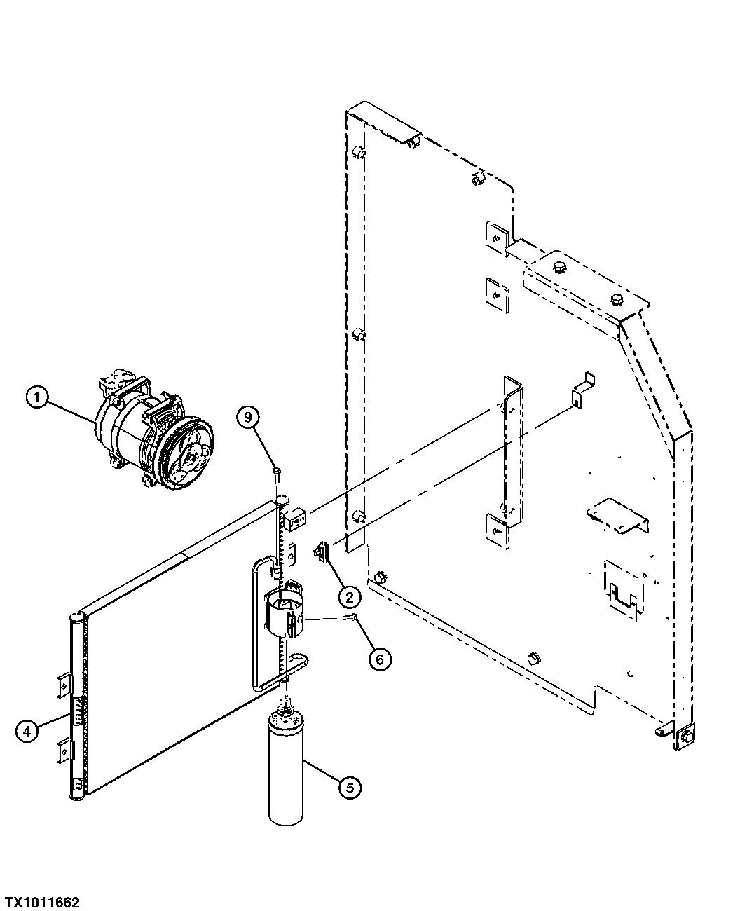 Air Conditioner Compressor, Condenser and Receiver-Dryer