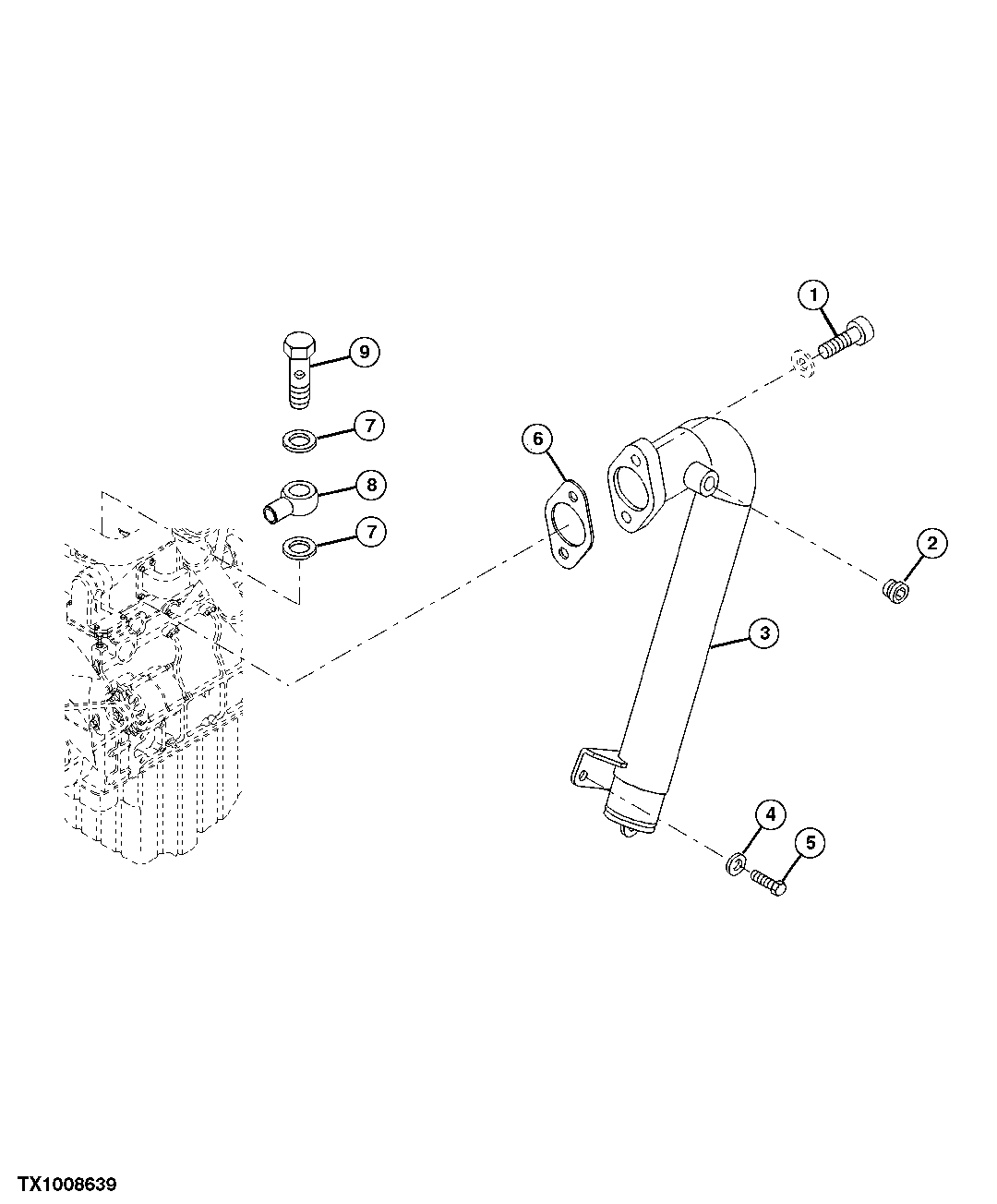 LOWER RADIATOR HOSE RETURN TUBE (S.N. -006199)