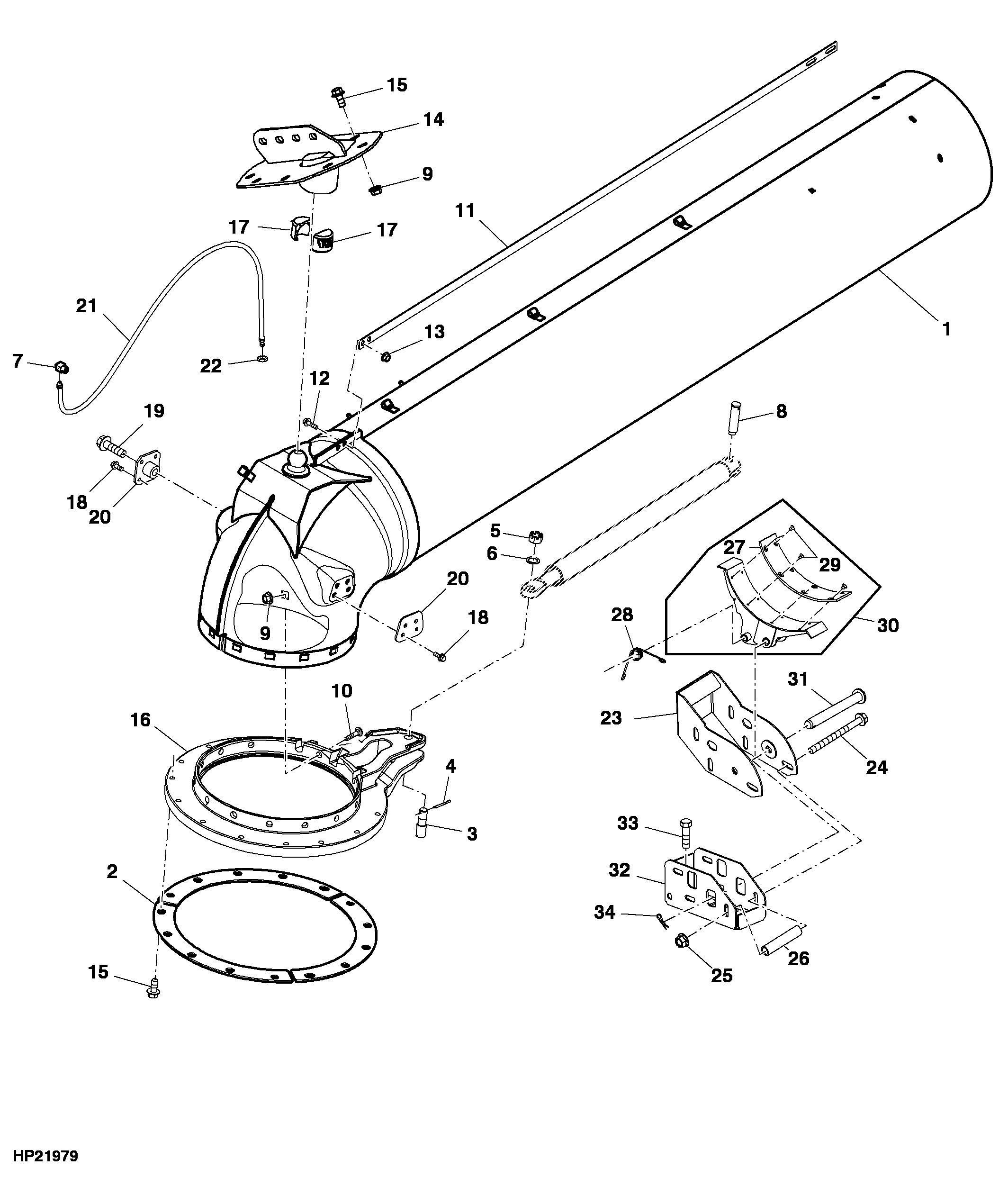 Horizontal Unloading Auger Swivel (735101 - )