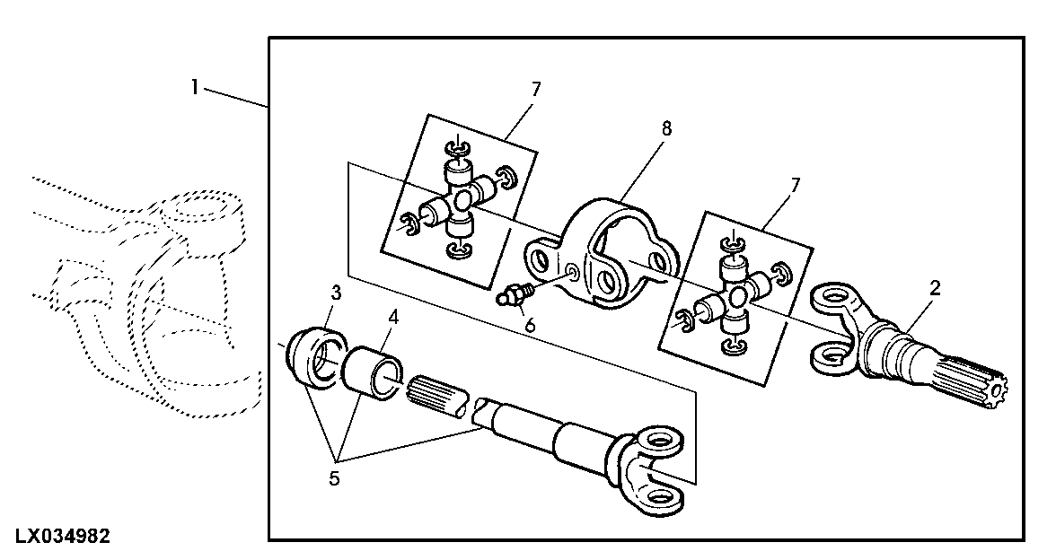 Front Wheel Drive Axle 733, Double Jointed Shaft, HC