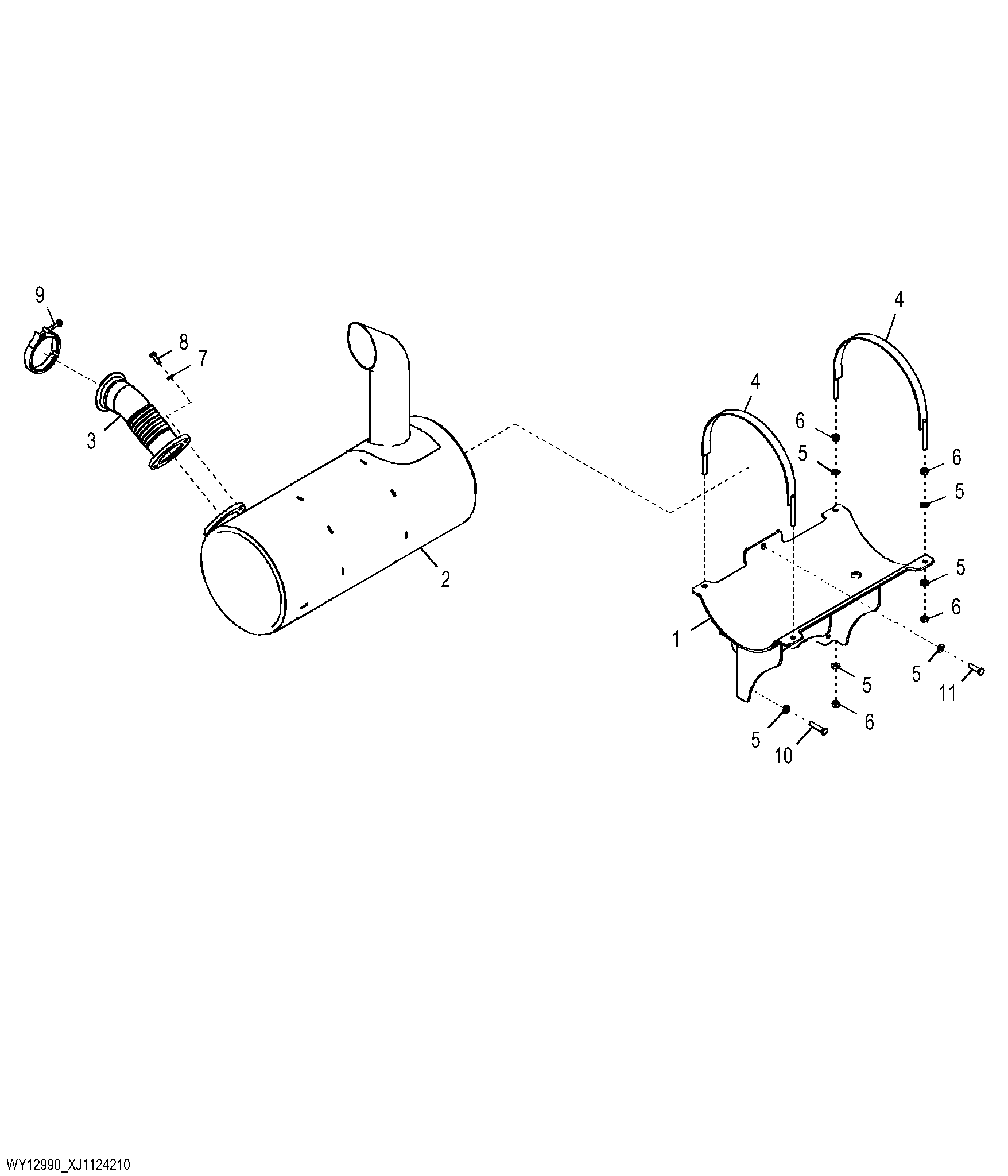 External Exhaust System (Engine 4045HXU04-RE551770)