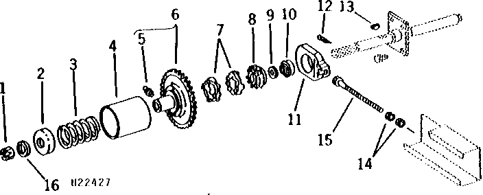 AUGER SPROCKET, SLIP CLUTCH, AND BEARING HOUSING